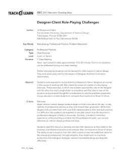 Designer-Client Role-Playing Challenges