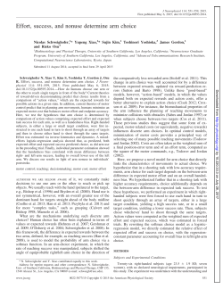 Effort, success, and nonuse determine arm choice