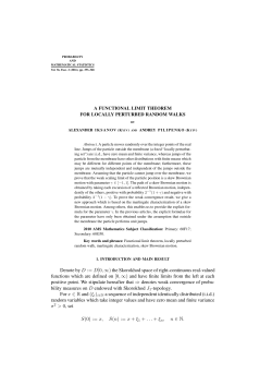 A functional limit theorem for locally perturbed random walks
