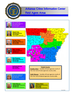 Arkansas Crime Information Center Field Agent Areas