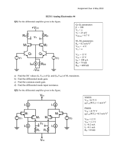 of M1 transistors. b) Find the differential-mode
