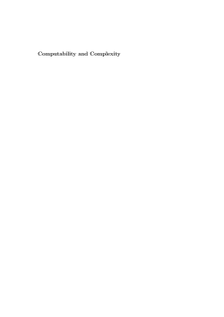 Computability and Complexity