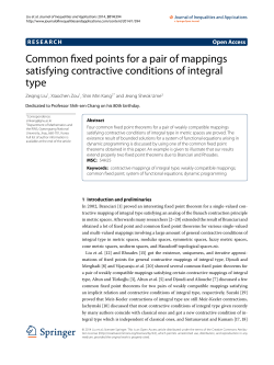 Common fixed points for a pair of mappings satisfying contractive