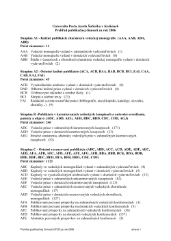 2006 - Univerzita Pavla Jozefa &Scaron;af&aacute;rika v Ko&scaron;iciach