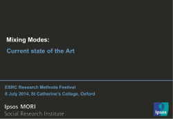 drivers for mixing modes - NCRM EPrints Repository