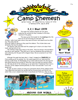 Camp Shemesh: Week 3 - Stein Yeshiva of Lincoln Park