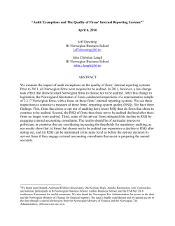 Audit Exemptions and The Quality of Firms` Internal Reporting