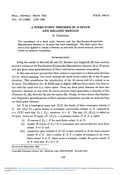 A fixed point theorem in H-space and related results