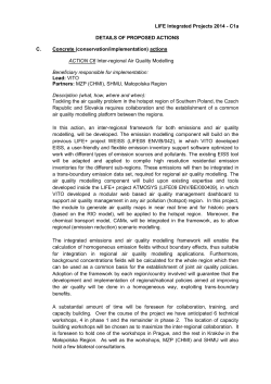 (conservation/implementation) actions ACTION C6 Inte
