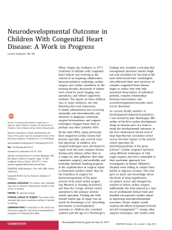 Neurodevelopmental Outcome in Children With