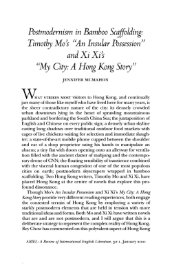 Postmodernism in Bamboo Timothy Mo s ccAn Insular Possession