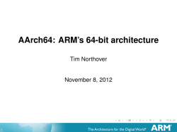 AArch64: ARM`s 64-bit architecture