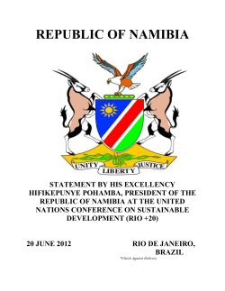 Statement - RIO+20 Conference Splash Page