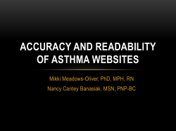 Accuracy and Readability of Asthma Information on the Internet