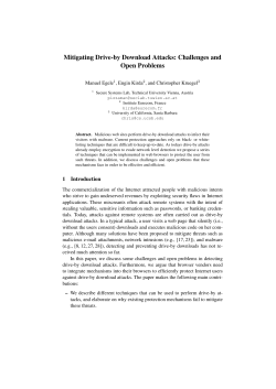 Mitigating Drive-by Attacks: Challenges and Open