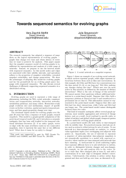Towards sequenced semantics for evolving graphs