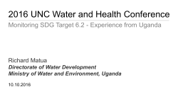 Presentation File - The Water Institute at UNC