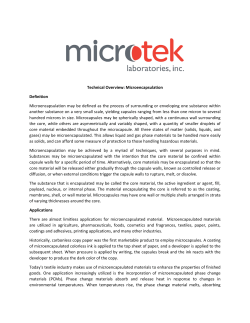 Technical Overview: Microencapsulation Definition