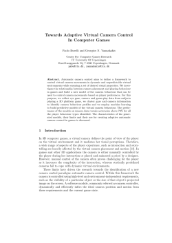 Towards Adaptive Virtual Camera Control In Computer Games