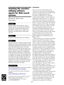 Assisting the searcher: utilizing software agents for Web search