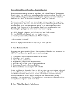 How to Edit and Submit Music for a Bodybuilding Show Every year