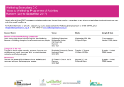 Halton Programme of Activities (July - October 2017)
