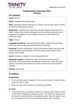Prisons - Trinity College London
