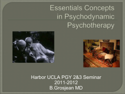 Essentials Concepts in Psychodynamic psychotherapy