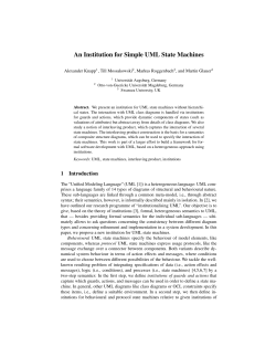 An Institution for Simple UML State Machines - IKS - Otto