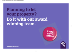 Planning to let your property? Do it with our award winning team.