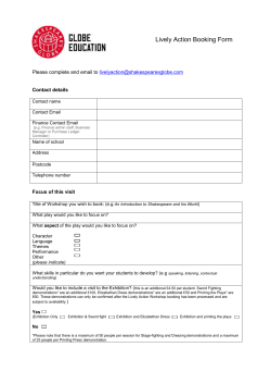 Lively Action Booking Form