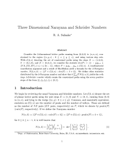 Three Dimensional Narayana and Schr8oder - Math