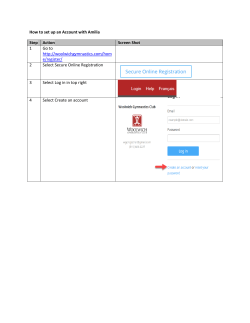 How to set up an Account with Amilia Step Action Screen Shot 1 Go