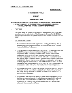 building schools for the future &ndash; strategy for change part 2 update