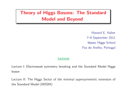 Theory of Higgs Bosons: The Standard Model and Beyond