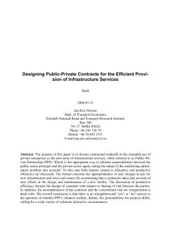 Designing Public-Private Contracts for the Efficient Provision of
