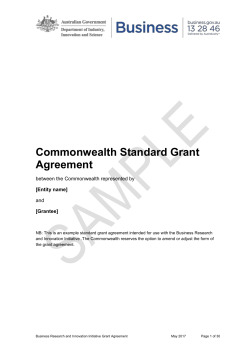 Grant Agreement - Business.gov.au