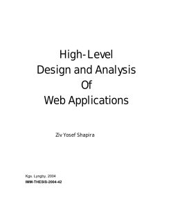 High-Level Design and Analysis Of Web Applications