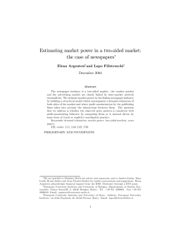 Estimating market power in a two