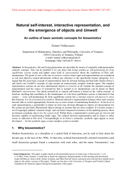Natural self-interest, interactive representation, and the emergence