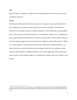 On the Normative Uniqueness of Majority Rule