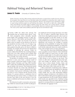 Habitual Voting and Behavioral Turnout