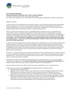Call for Chapter Proposals - International Leadership Association