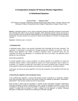 A Comparative Analysis Of Various Election Algorithms In