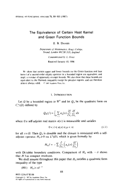 The Equivalence of Certain Heat Kernel and Green