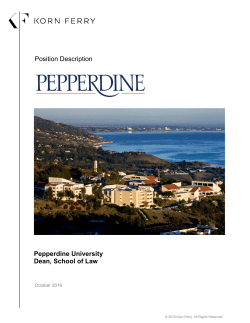 Position Description - Pepperdine University