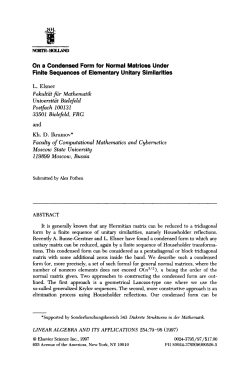 On a Condensed Form for Normal Matrices Under Finite Sequences
