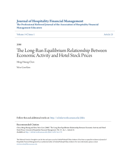 The Long-Run Equilibrium Relationship Between Economic Activity
