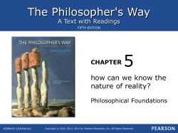 Philosophical Foundations