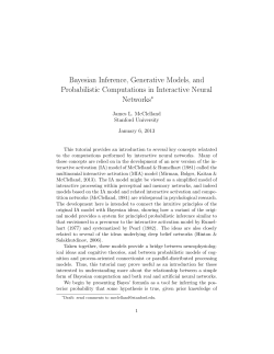 Bayesian Inference, Generative Models, and Probabilistic
